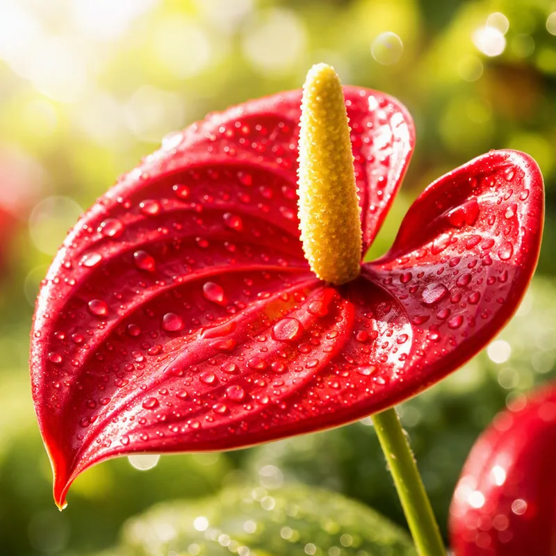 Anthurium (flamingoblomma) - röd