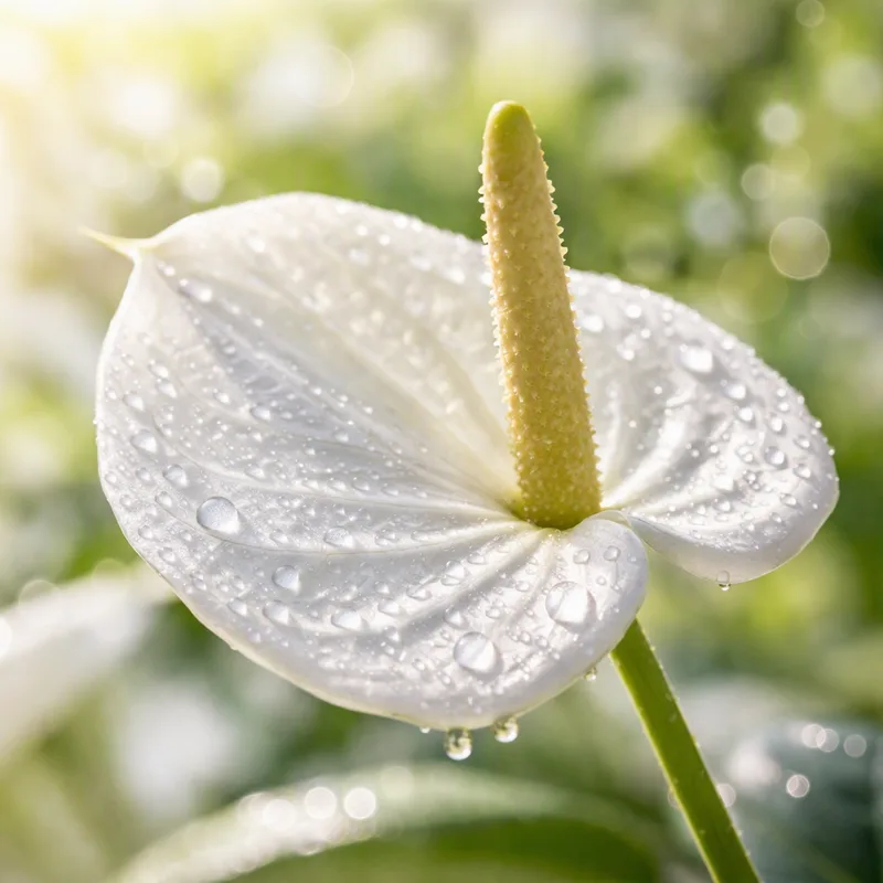 Anthurium (flamingoblomma) - vit