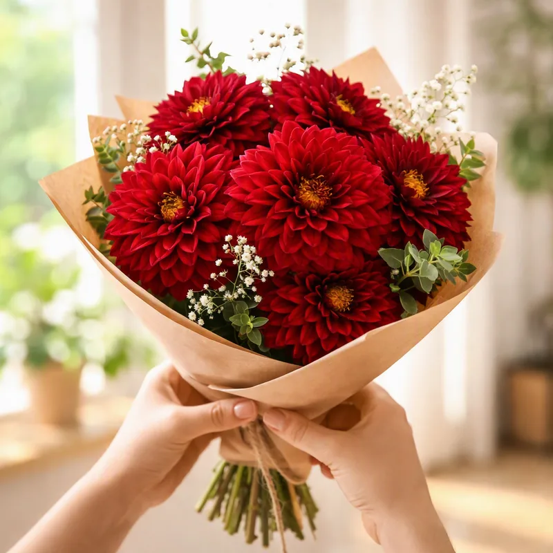 Dahlia - röd - bild 3