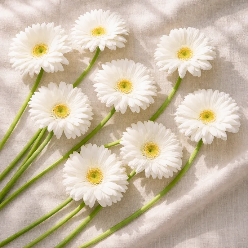 Gerbera - vit - bild 4