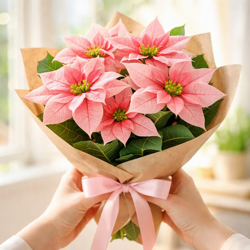 Julstjärna - rosa - bild 3
