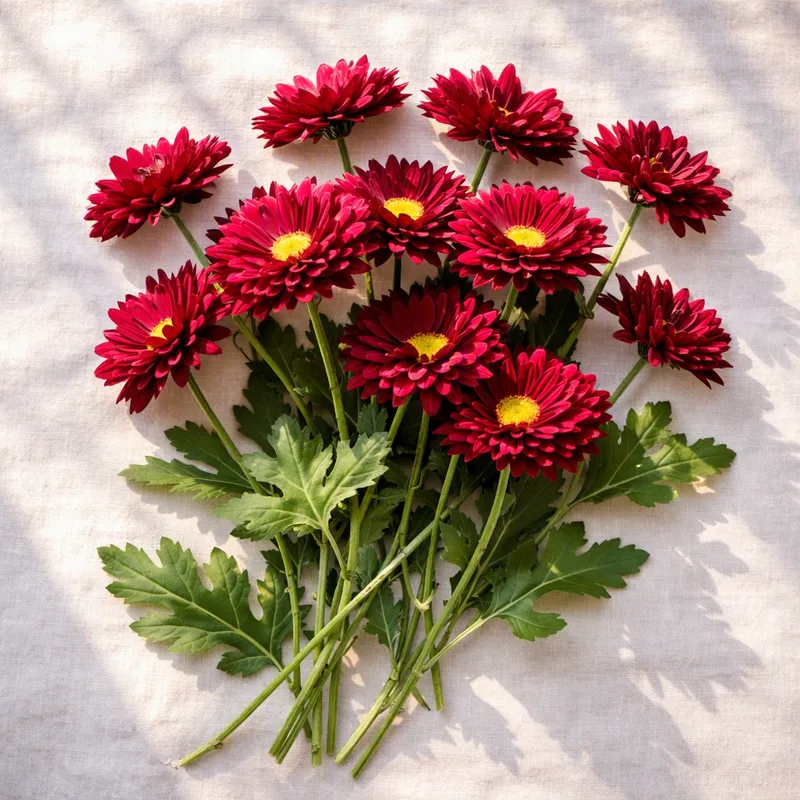 Krysantemum - röd - bild 4