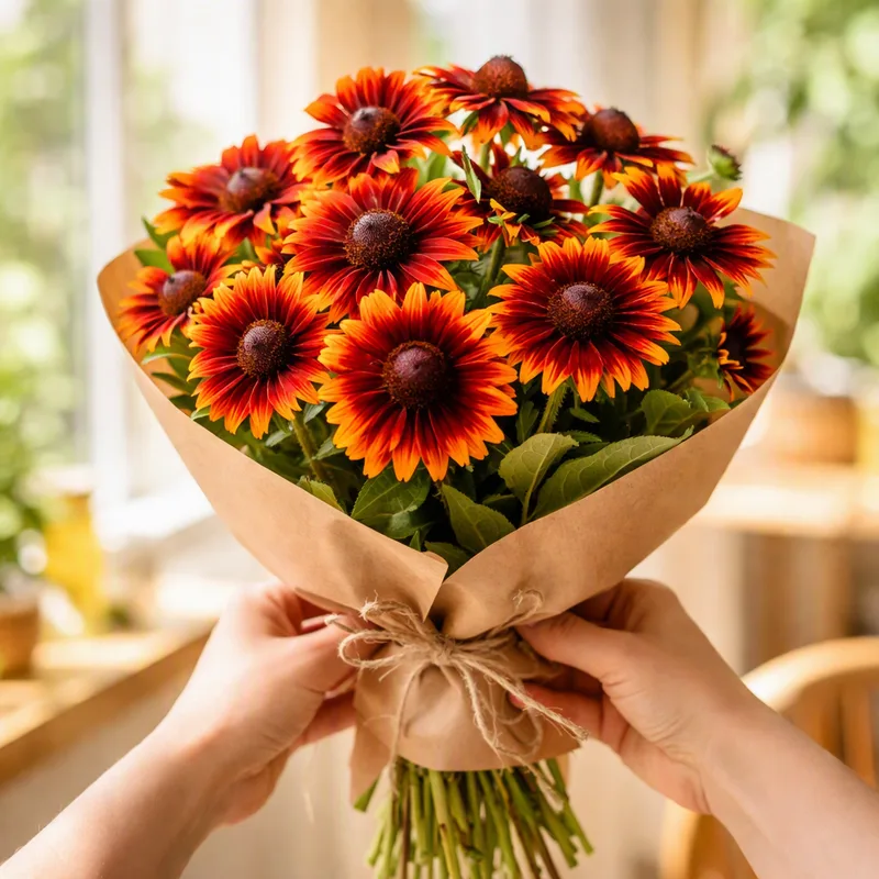 Rudbeckia - röd - bild 3